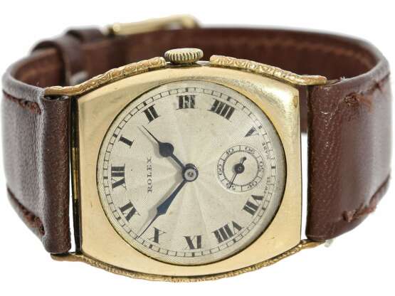 Armbanduhr: extrem rare und ganz frühe Rolex Herrenuhr "Tortue", ca.1915 - Foto 1