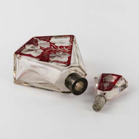 Liqueur decanter of laminated glass with silver Khlebnikov firm. Silver 84 Crystal Eclecticism Late 19th century - photo 5