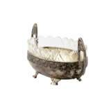 Silver candy bowl Rook. Moscow. 2nd artel. Silver 84 Crystal Early 20th century - photo 2