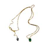 Giorgio Visconti. 18K gold pendant and earrings with emeralds and diamonds. Diamonds 21th century - photo 5