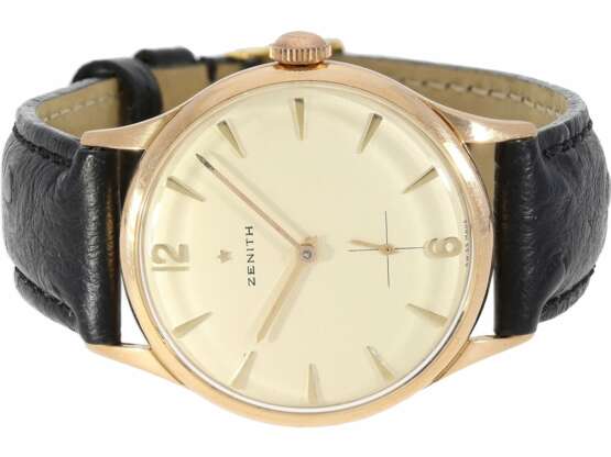 Armbanduhr: ausgesprochen schöne vintage Zenith in der seltenen 18k Roségold-Ausführung, 50er Jahre - фото 1