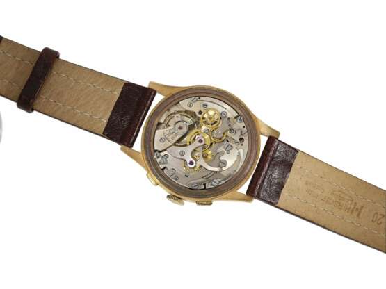 Armbanduhr: seltener "oversize 37,5mm" Chronograph in Roségold, "Chronometre Suisse" Ref. 51, ca. 1950 - Foto 2