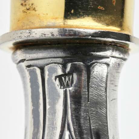 Серебряный сервировочный набор: вилка и нож в собственном футляре. Рига 1908 -1917 года. Металл Jugendstil Early 20th century г. - фото 5