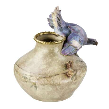 Ceramic cache-pot. Eduard STELLMACHER. 1905 Ceramic Art Nouveau Early 20th century - photo 4