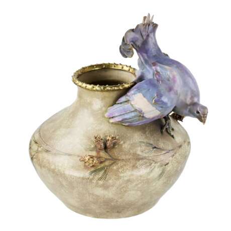 Ceramic cache-pot. Eduard STELLMACHER. 1905 Ceramic Art Nouveau Early 20th century - photo 5