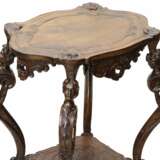 Table en bois sculpt&eacute; de style n&eacute;o-Roccoco du d&eacute;but du XIX&egrave;me si&egrave;cle. Bois naturel Neorococo At the turn of 19th -20th century - photo 6