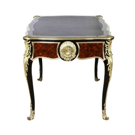 Magnificent writing desk in wood and gilded bronze Louis XV style. Wood 19th century - photo 1