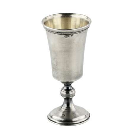 Six verres lettons en argent avec pieds dans leur propre bo&icirc;te. 1920-30 Silver 875 Eclecticism 20th century - Foto 4