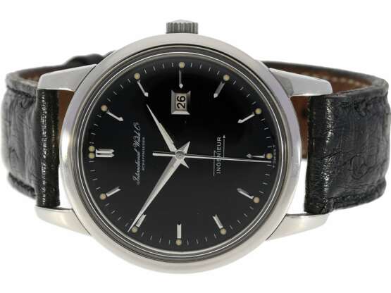 Armbanduhr: hervorragend erhaltene IWC Ingenieur mit schwarzem Zifferblatt, Schaffhausen 1963 - фото 1