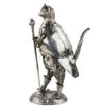 Figurine en argent accrocheuse et ironique Le Chat Potte. G&uuml;nther Grungessel. Hannau. 1883 Argent Eclecticism 19th century - photo 3