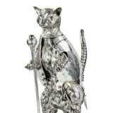 Catchy and ironic silver figure Cat in Boots. G&uuml;nther Grungessel. Hannau. 1883 Silver Eclecticism 19th century - photo 9