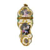Coffret en porcelaine anglaise peinte &agrave; l`or. 18 si&egrave;cle. Spiegel Rococo 18th century - Foto 2