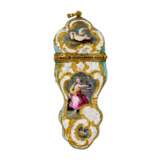 Coffret en porcelaine anglaise peinte &agrave; l`or. 18 si&egrave;cle. Spiegel Rococo 18th century - Foto 3