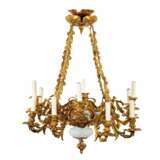 Bronze gilded chandelier with Art Nouveau elements 1900 Glass Eclecticism At the turn of 19th -20th century - photo 2