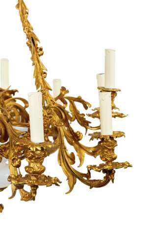 Bronze gilded chandelier with Art Nouveau elements 1900 Glass Eclecticism At the turn of 19th -20th century - photo 4