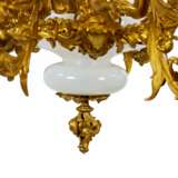 Bronze gilded chandelier with Art Nouveau elements 1900 Glass Eclecticism At the turn of 19th -20th century - photo 5