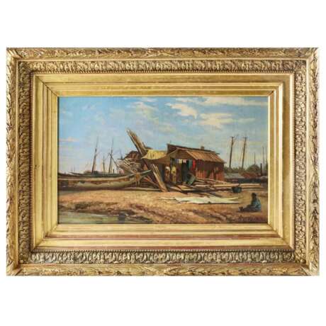 ALEXEY PETROVITCH BOGOLYUBOV (1824-1896). Astrakan. Amiraute. Canvas oil realism 19th century - photo 1