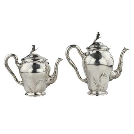 Silver tea and coffee service in Art Nouveau style. Bruckmann. After 1888. Silver 800 At the turn of 19th -20th century - photo 6
