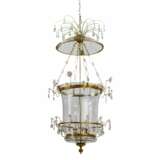 Russian Crystal &amp; Ormolu Mounted Two-Light Lantern Chandelier.Russia early 19th century. Bronze glass Early 19th century - photo 3