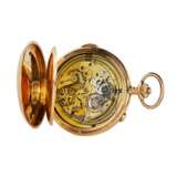 Heures Repetition Quarts Taschenuhr Chronographe 14k Gold Pocket Watch Gold 14K At the turn of 19th -20th century - photo 5