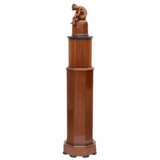 Console column in Art Deco style. With a carved figure of a nude lady and a fox. 20th century. Wood 20th century - photo 1