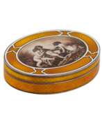 Product catalog. Silver snuff box of aristocratic proportions in guilloch&eacute; enamel. Austria early 20th century.