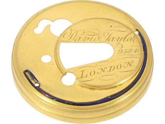 Taschenuhr: extrem schwere englische Prunksavonnette, David Taylor London No. 9584, ca. 1820 - Foto 7