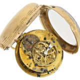 Taschenuhr: frühe, französische Gold-Spindeluhr mit Repetition, Meister Jaques Jerome Gudin Paris (1750-1789) - Foto 3