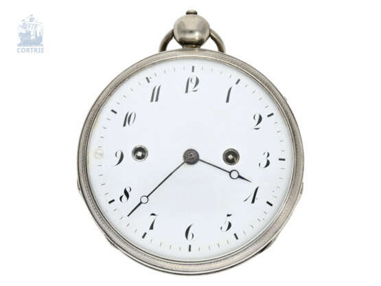 Taschenuhr: große und schwere Clockwatch mit Repetition und Selbstschlag, Frankreich ca. 1810 - фото 1