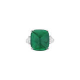 EMERALD AND DIAMOND RING - photo 1