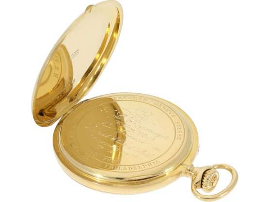 Taschenuhr: feine Genfer Präzisionsuhr für den amerikanischen Markt, H.R. Ekegren Geneve No. 82046, gefertigt für Caldwell Philadelphia, ca.1912 - Foto 6