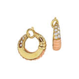 VAN CLEEF & ARPELS CORAL AND DIAMOND RING AND EARRINGS - photo 4