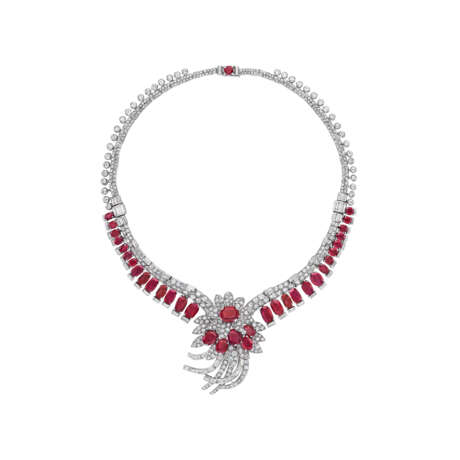 JACQUES TIMEY RUBY AND DIAMOND NECKLACE - photo 1