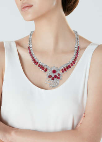 JACQUES TIMEY RUBY AND DIAMOND NECKLACE - photo 2