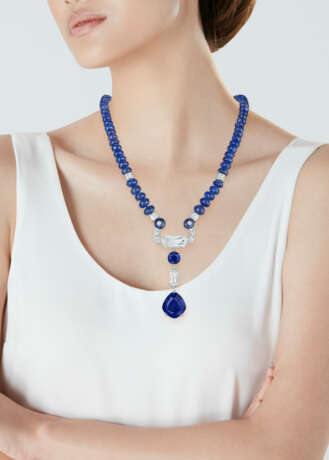 CARTIER SAPPHIRE AND DIAMOND NECKLACE - photo 2