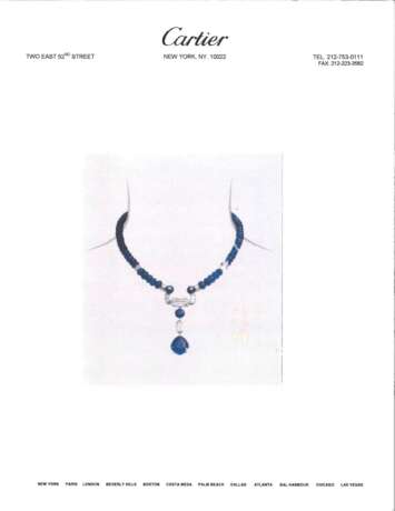 CARTIER SAPPHIRE AND DIAMOND NECKLACE - фото 6