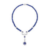 CARTIER SAPPHIRE AND DIAMOND NECKLACE - фото 7