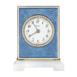 CARTIER ANTIQUE ENAMEL, DIAMOND AND HARDSTONE CLOCK - фото 1