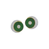 BULGARI JADE AND DIAMOND EARRINGS - Foto 1