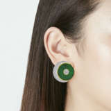 BULGARI JADE AND DIAMOND EARRINGS - photo 2