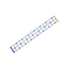 TIFFANY &amp; CO., LOUIS COMFORT TIFFANY MOONSTONE AND SAPPHIRE BRACELET