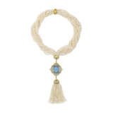 DAVID WEBB CULTURED PEARL, AQUAMARINE AND DIAMOND NECKLACE - Foto 3