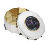 CARTIER ART DECO MULTI-GEM, SILVER AND GOLD BOX - фото 1