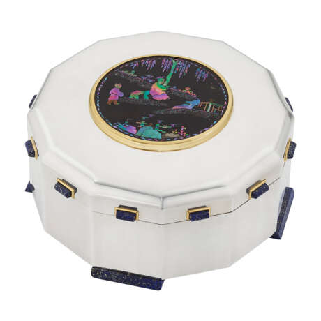 CARTIER ART DECO MULTI-GEM, SILVER AND GOLD BOX - фото 2