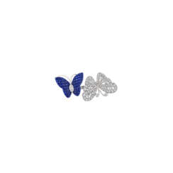 VAN CLEEF &amp; ARPELS SAPPHIRE AND DIAMOND &#39;MYSTERY-SET BUTTERFLY&#39; RING