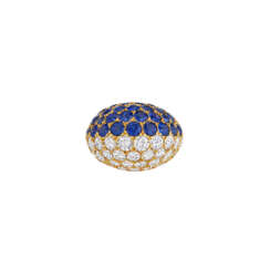 CARTIER SAPPHIRE AND DIAMOND &#39;BOULE&#39; RING