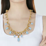 TIFFANY & CO., JEAN SCHLUMBERGER AQUAMARINE AND DIAMOND NECKLACE - Foto 2