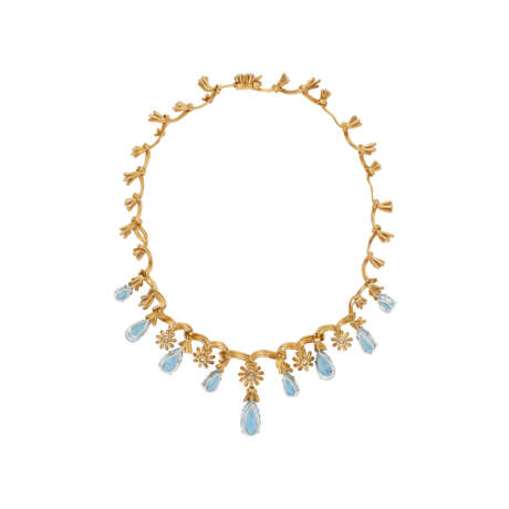 TIFFANY & CO., JEAN SCHLUMBERGER AQUAMARINE AND DIAMOND NECKLACE - photo 3