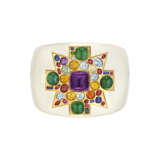 VERDURA PAIR OF MULTI-GEM AND ENAMEL `MALTESE CROSS` BRACELETS - photo 4