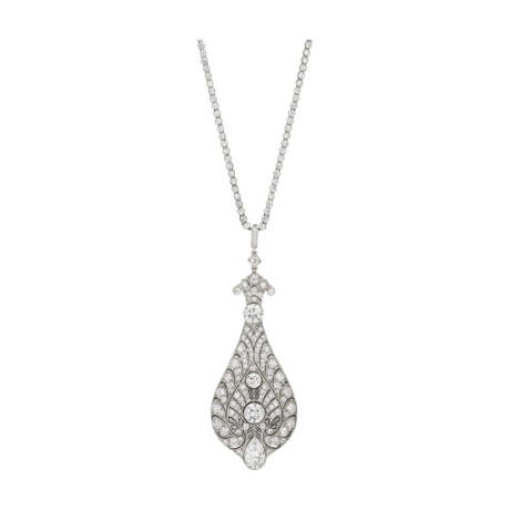 TIFFANY & CO. ANTIQUE DIAMOND PENDANT-NECKLACE - Foto 5